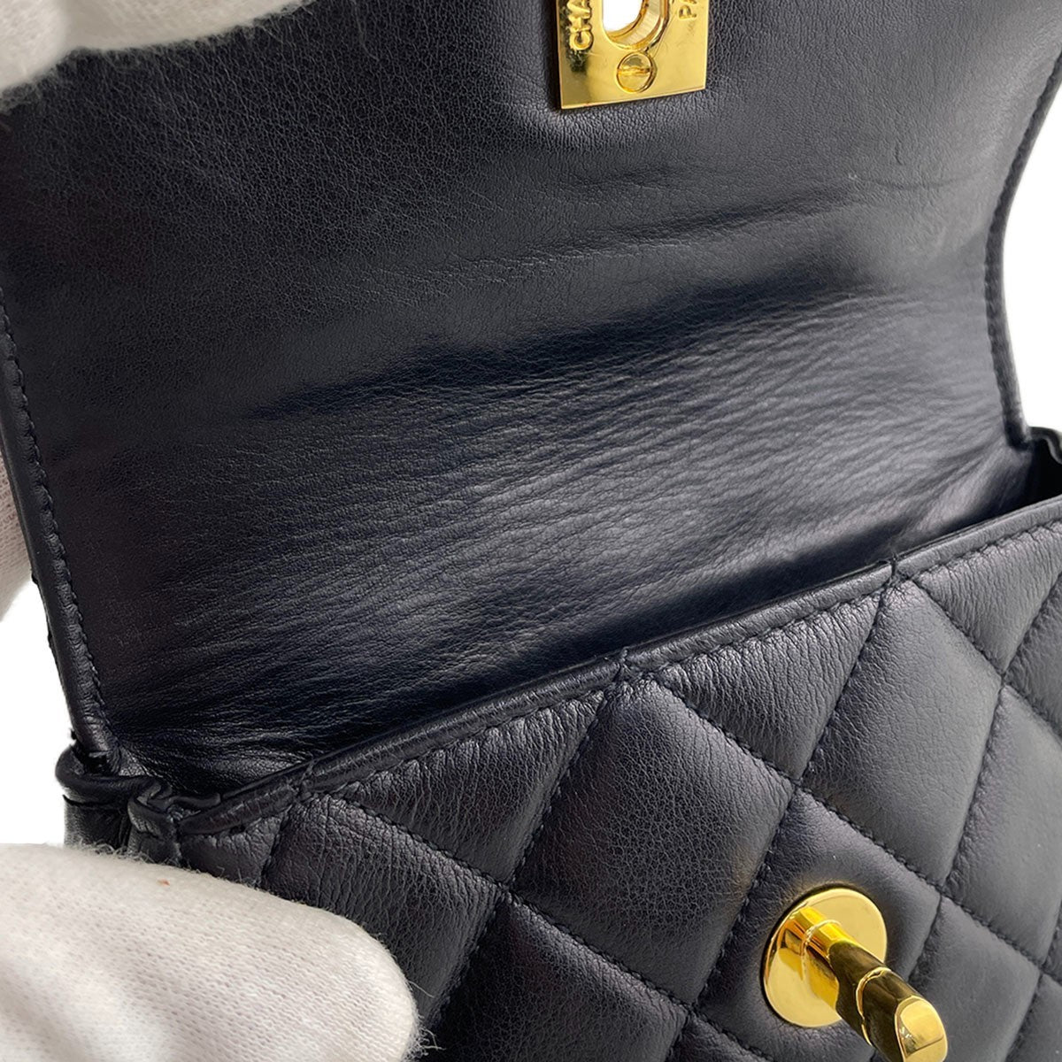 CHANEL Matelasse Waist Bag - Black, Lambskin Leather