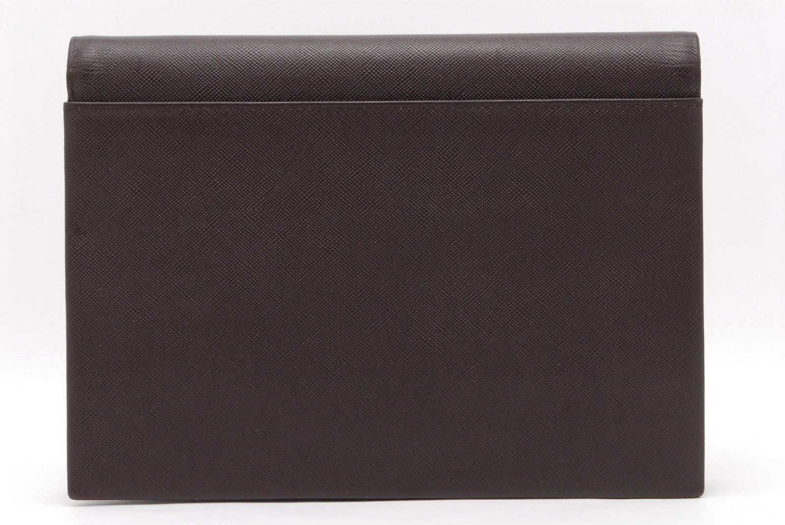 Saint Laurent Yves Clutch Hand Bag - Brown, Leather 