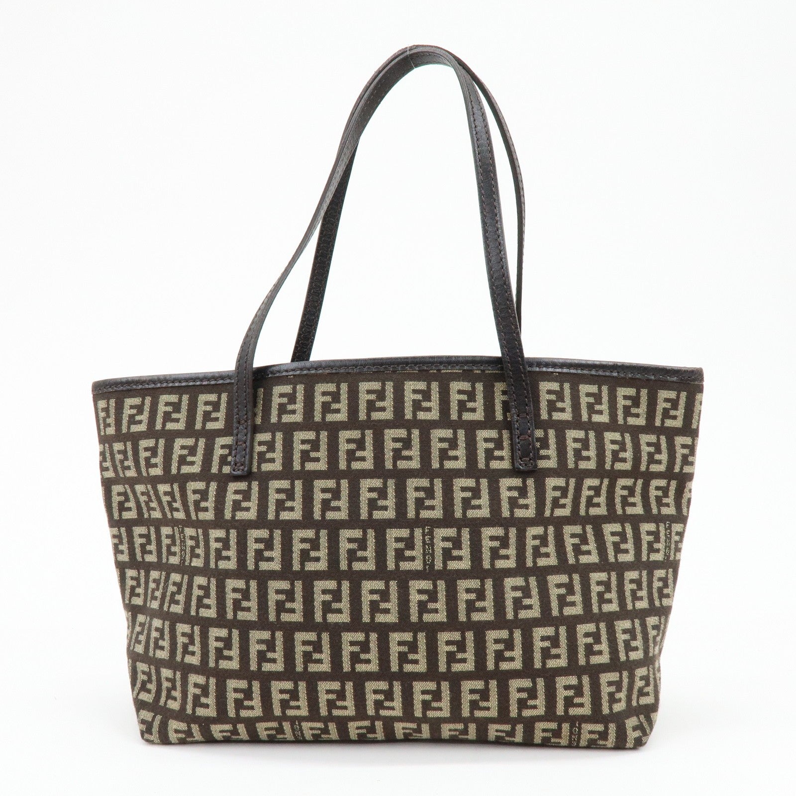 Fendi Tote Bag - Brown, Canvas and Leather