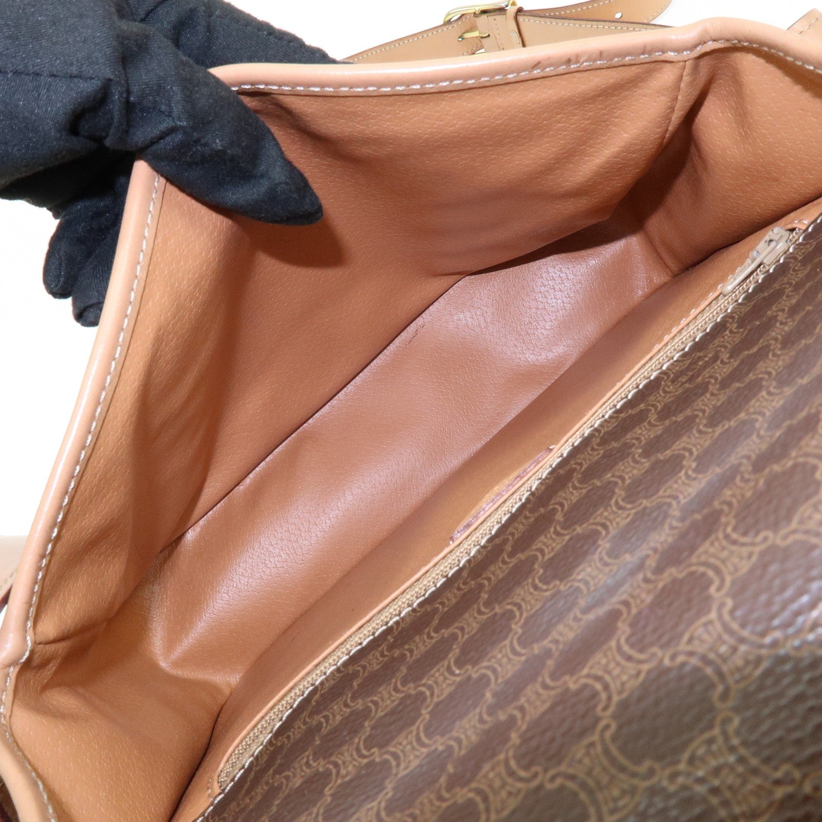 Celine Macadam Shoulder Bag - Brown, PVC Leather