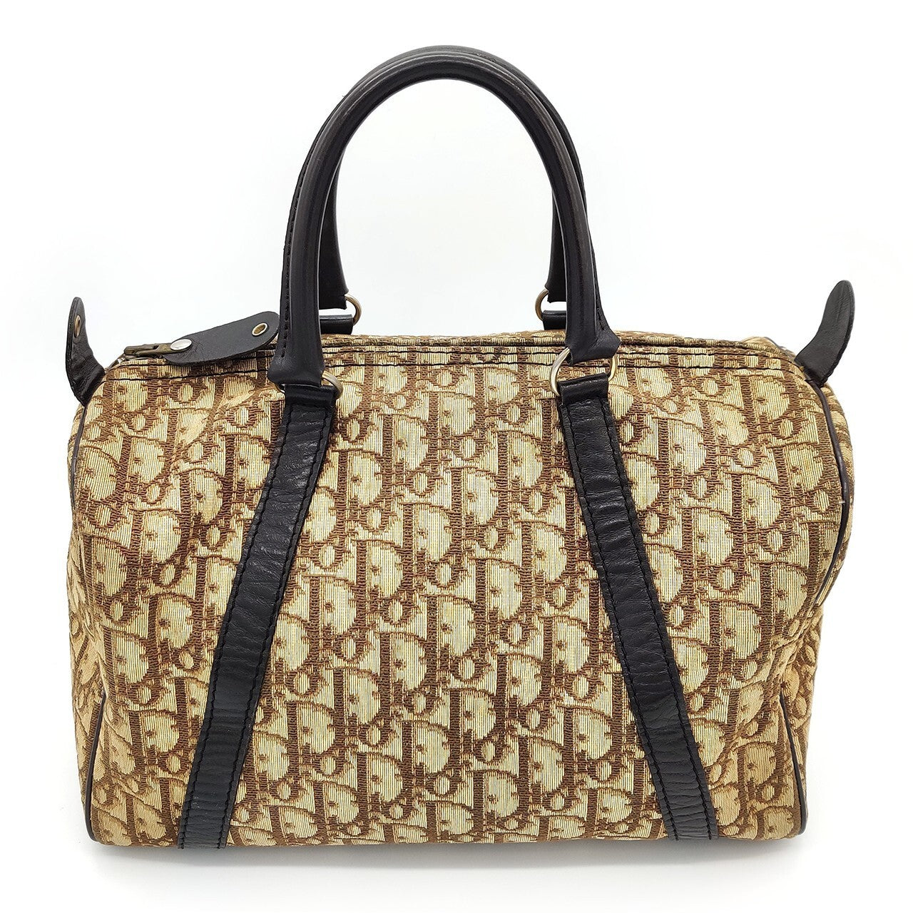 Dior Trotter Boston Handbag - Brown, Canvas Leather