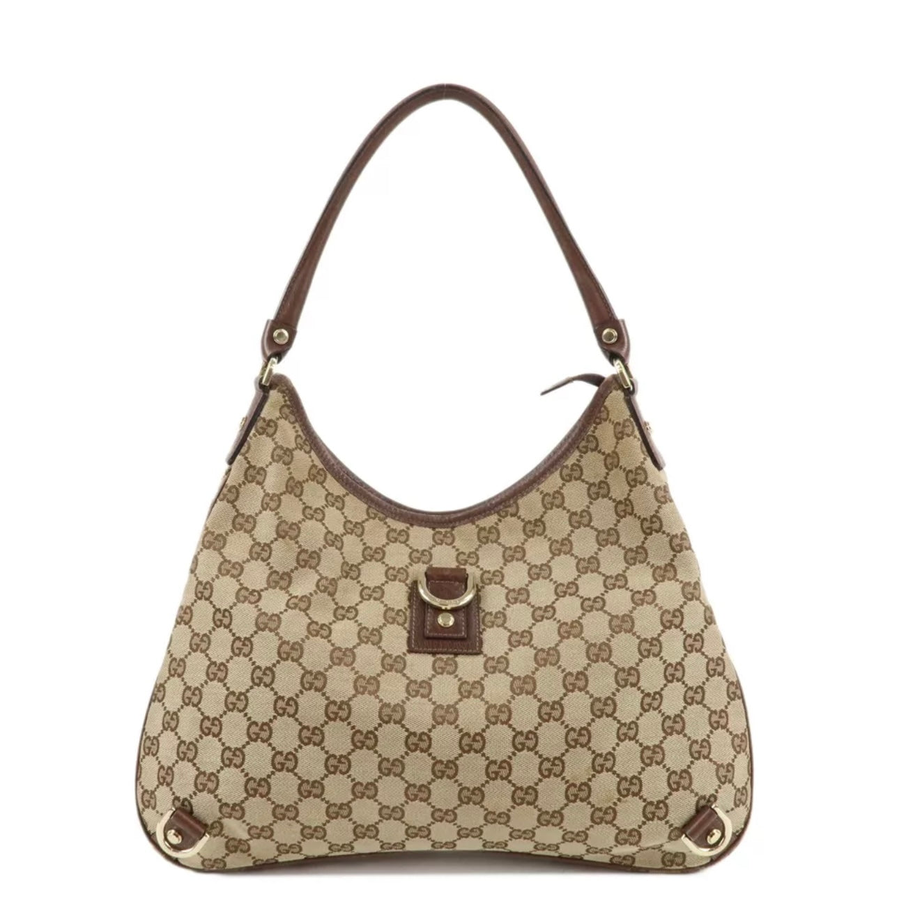GUCCI Abbey GG Canvas Leather Shoulder Bag