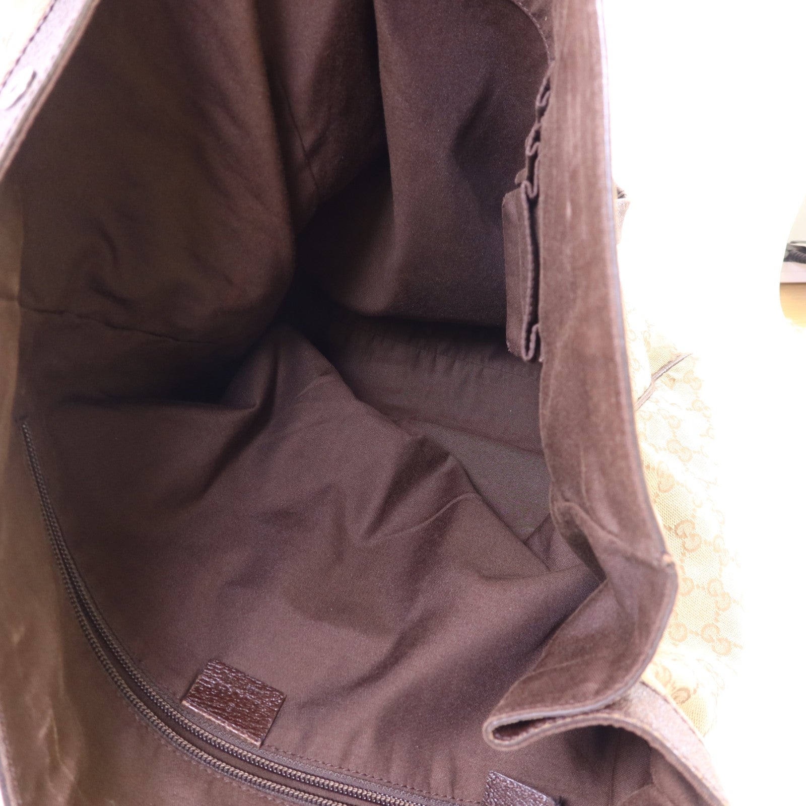 Gucci GG SHW Tote Bag - Brown, Canvas 