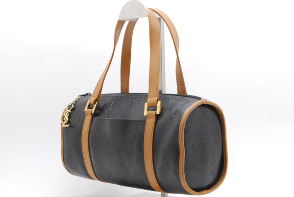 Saint Laurent Yves Shoulder Bag - Black Brown, PVC Leather 