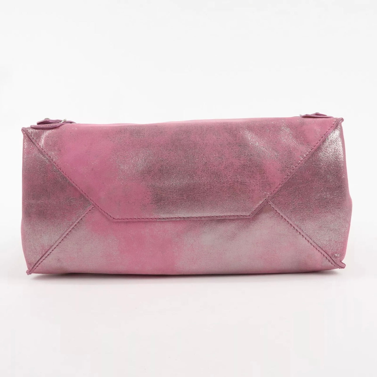 The Paper Leather Tote Bag Metallic Pink