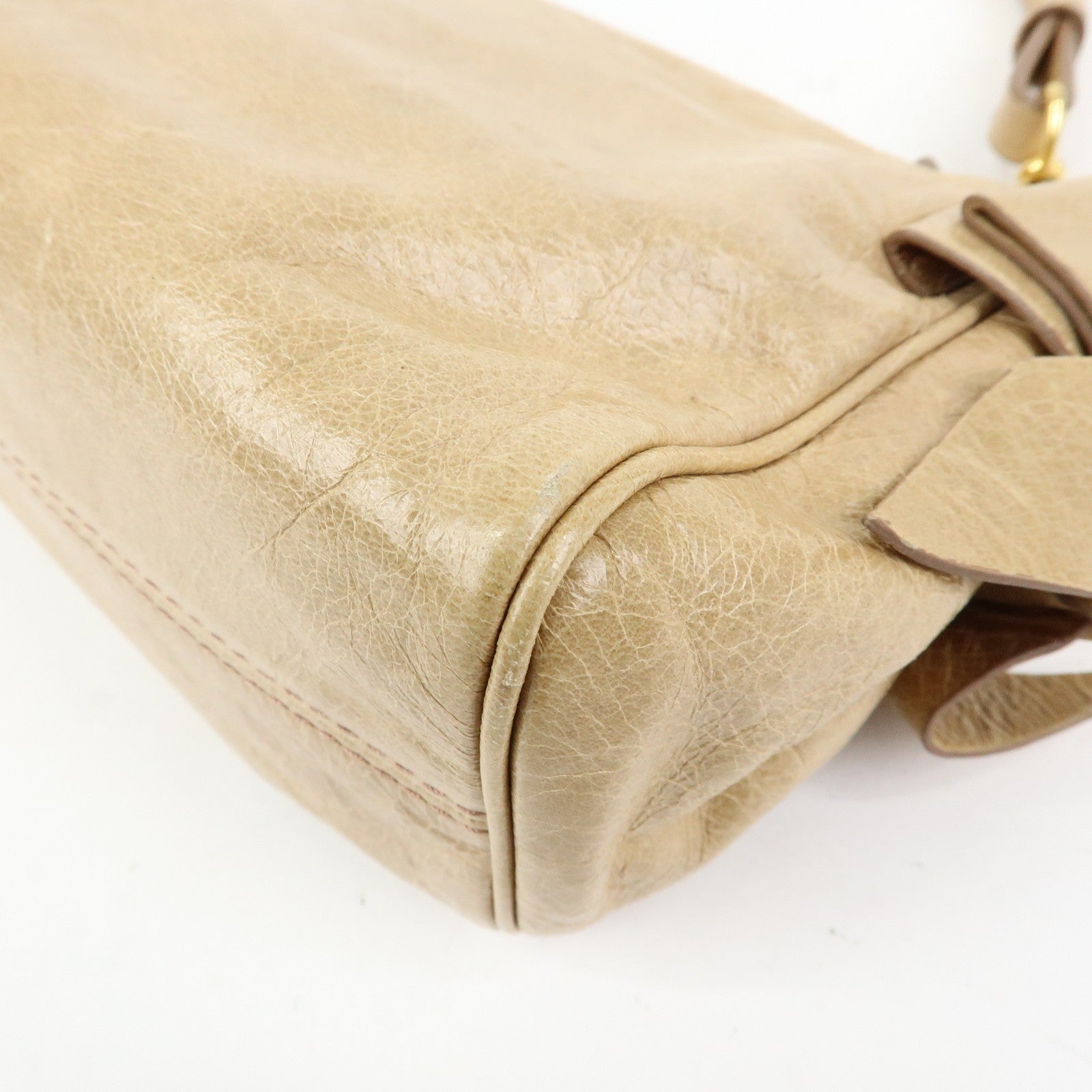 Miu Miu Double Sided Ribbons Handbag - Beige, Leather