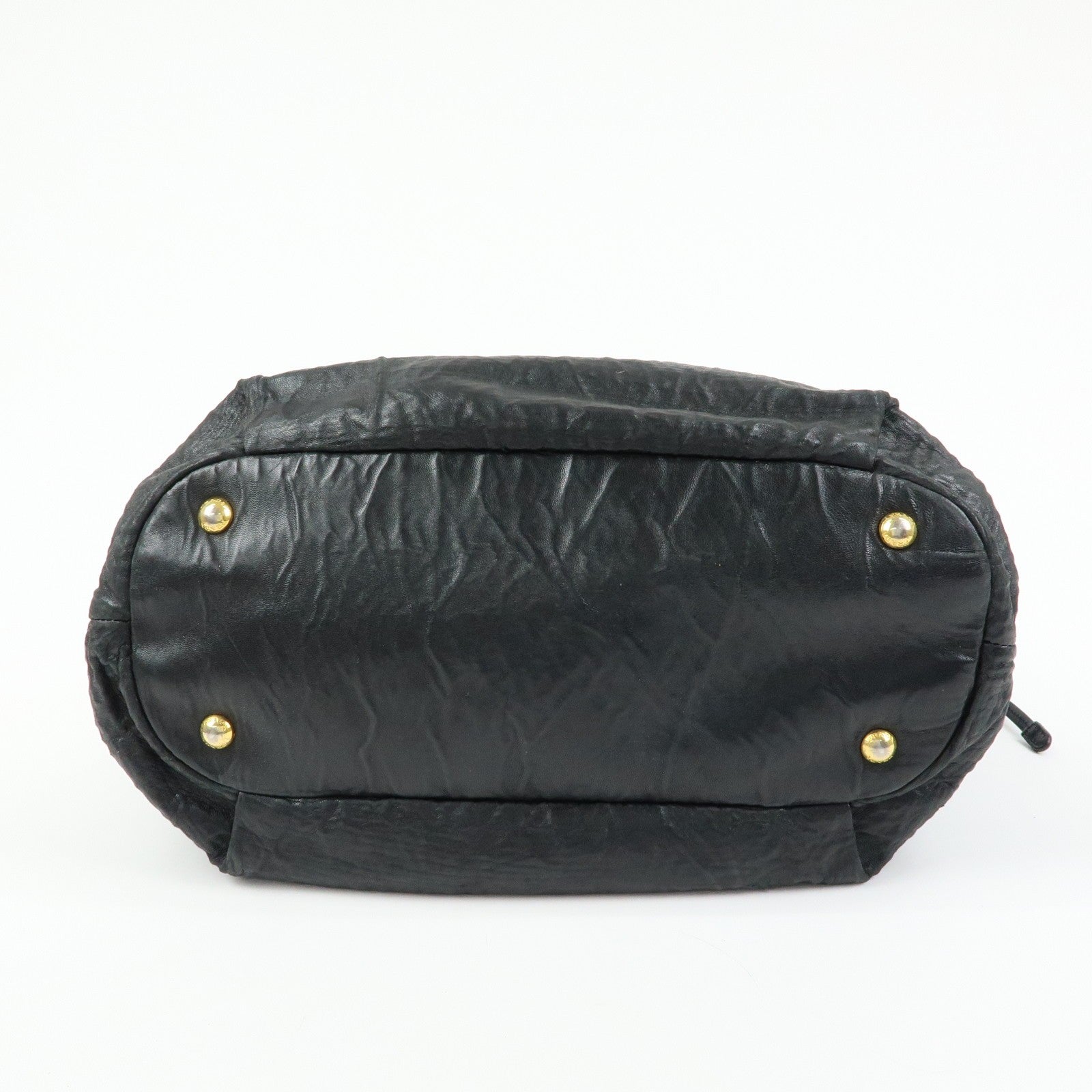 Prada Drawstring Shoulder Bag - Black, Leather 