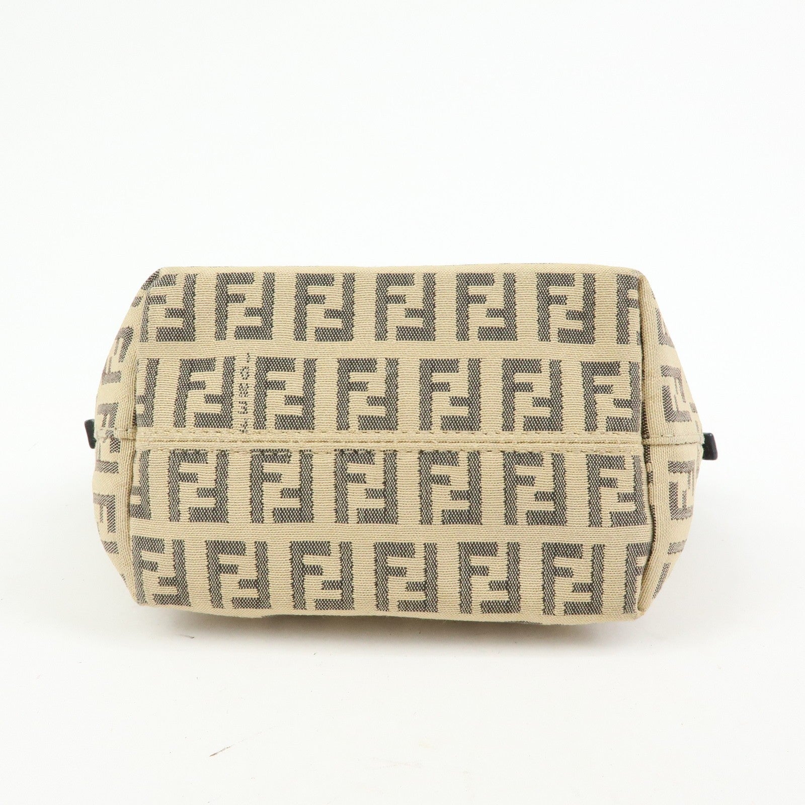 Fendi Hand Bag - Beige Black, Canvas Leather
