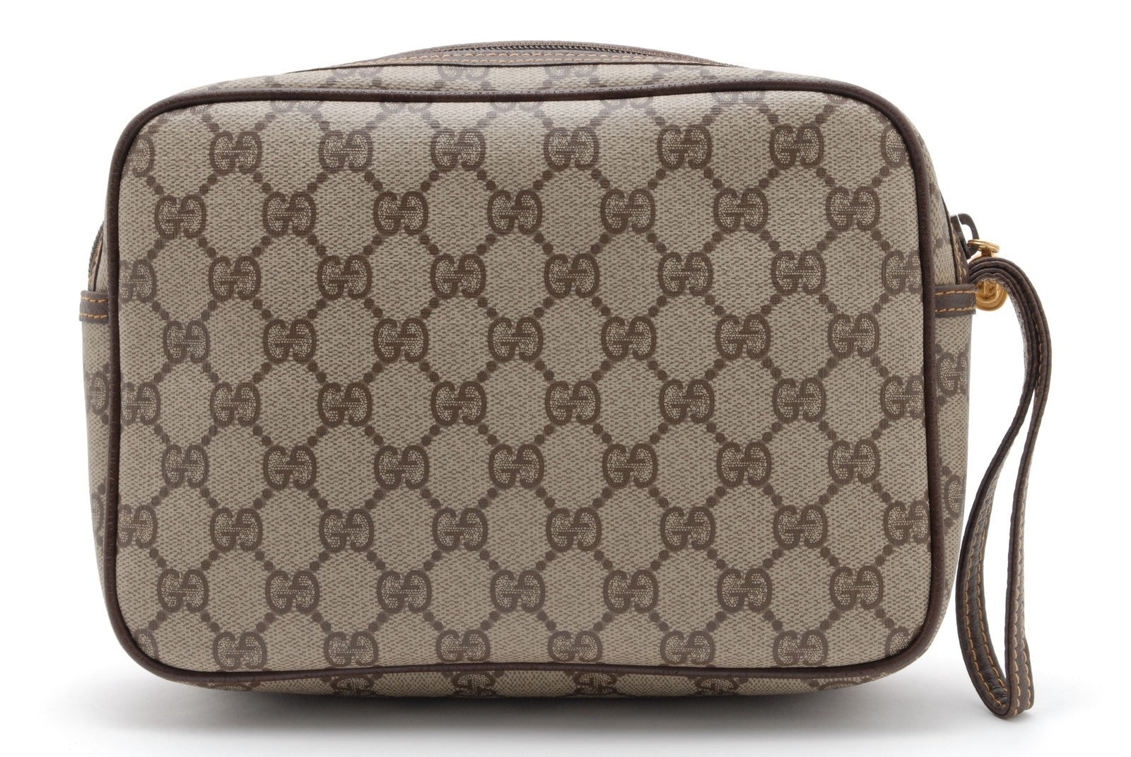 Gucci Pouch Clutch Bag - Brown, PVC Leather