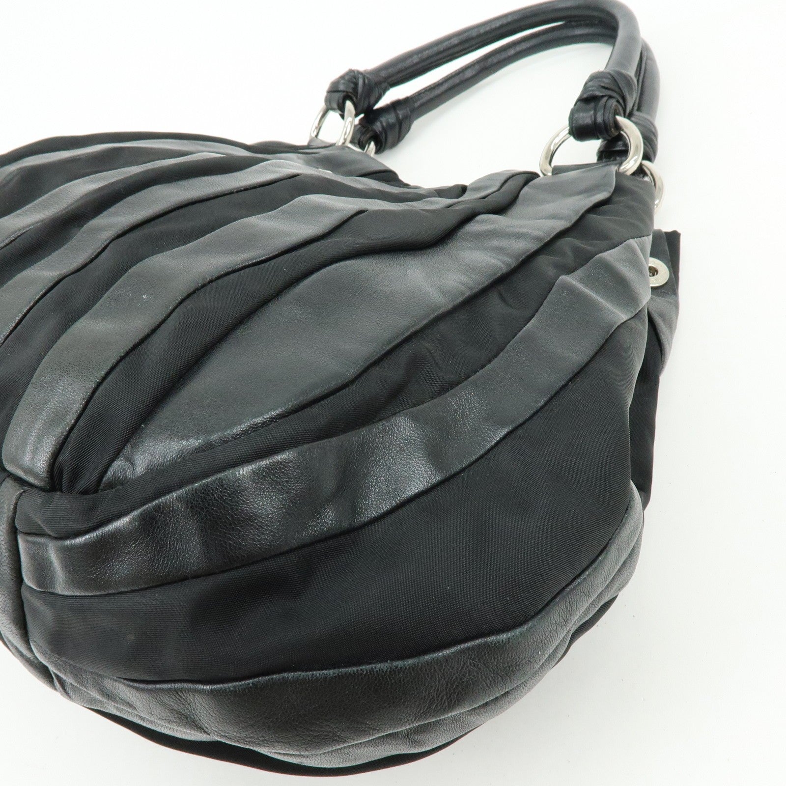 Prada Tote Bag - Black, Leather, Nylon