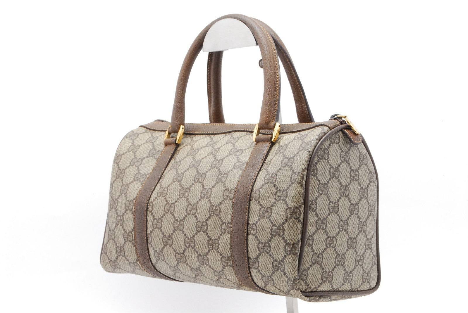 Gucci Sherry Line Mini Boston Bag - Brown, PVC 