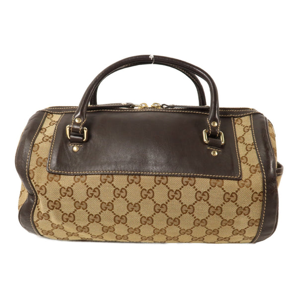 Gucci GG GHW Trophy Boston Handbag - Brown/Beige, GG Canvas