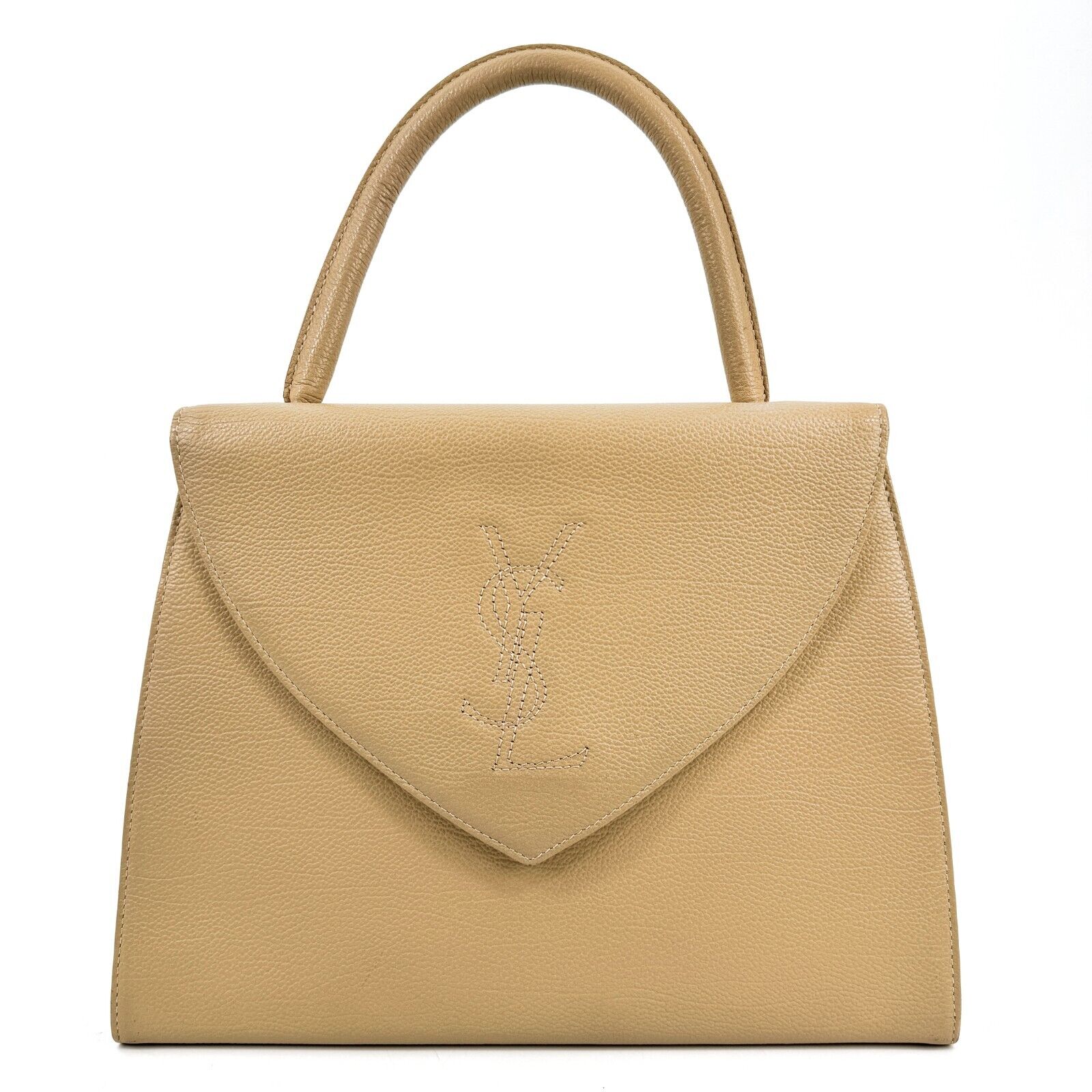 Saint Laurent YSL Handbag - Beige, Leather