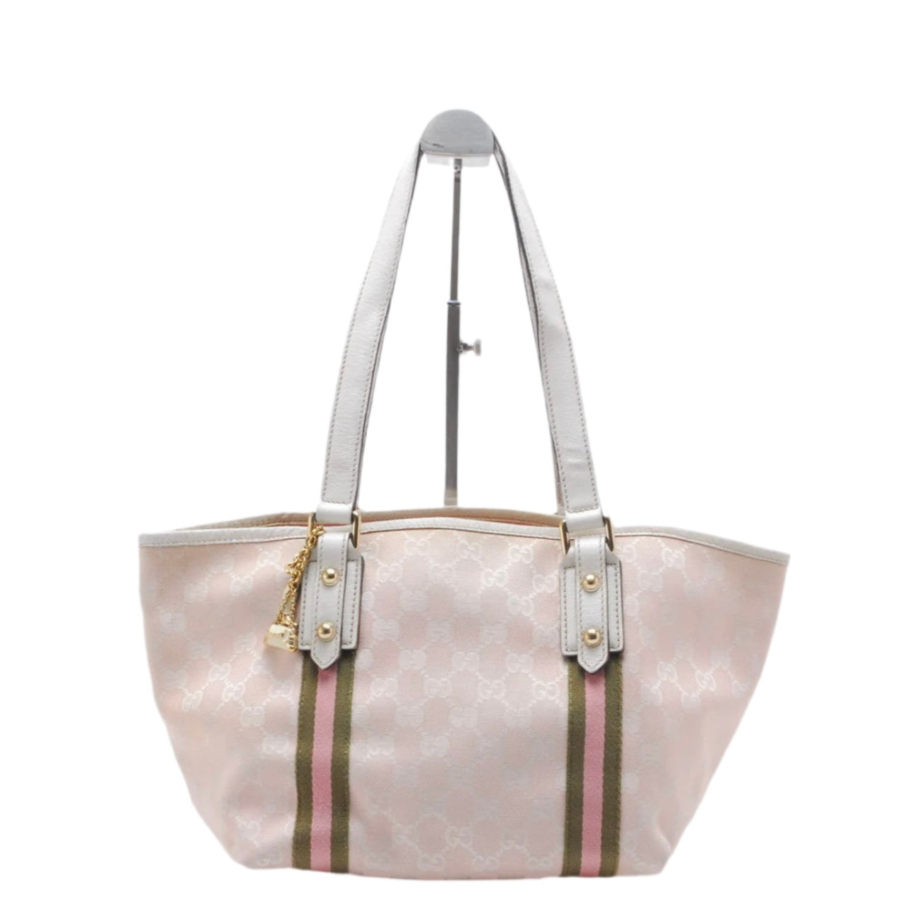 Gucci Sherry Line Hand Tote Shoulder Bag - Pink, Canvas