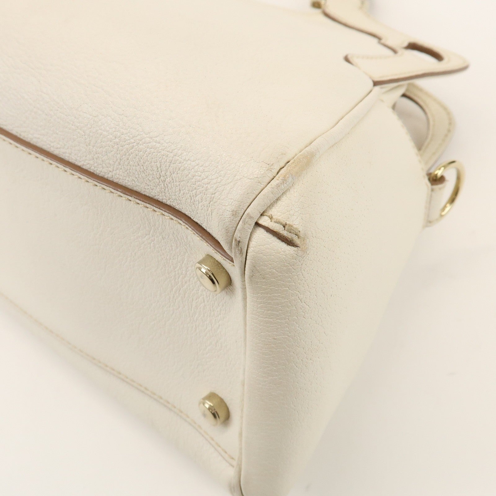 Cartier Must Line Marcello 2Way Hand Bag - White, Leather