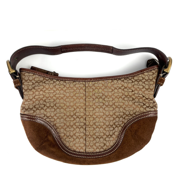 Coach Signature Suede Bag