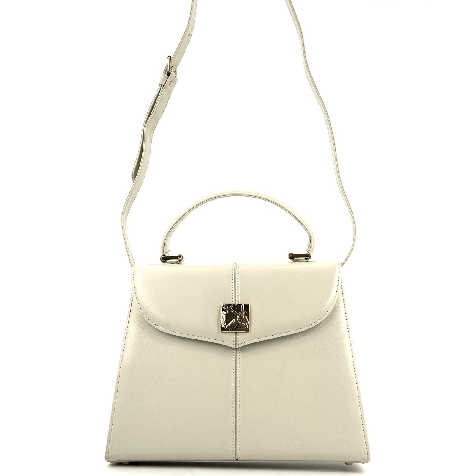 Saint Laurent Shoulder 2Way Hand Tote Bag - White, Leather