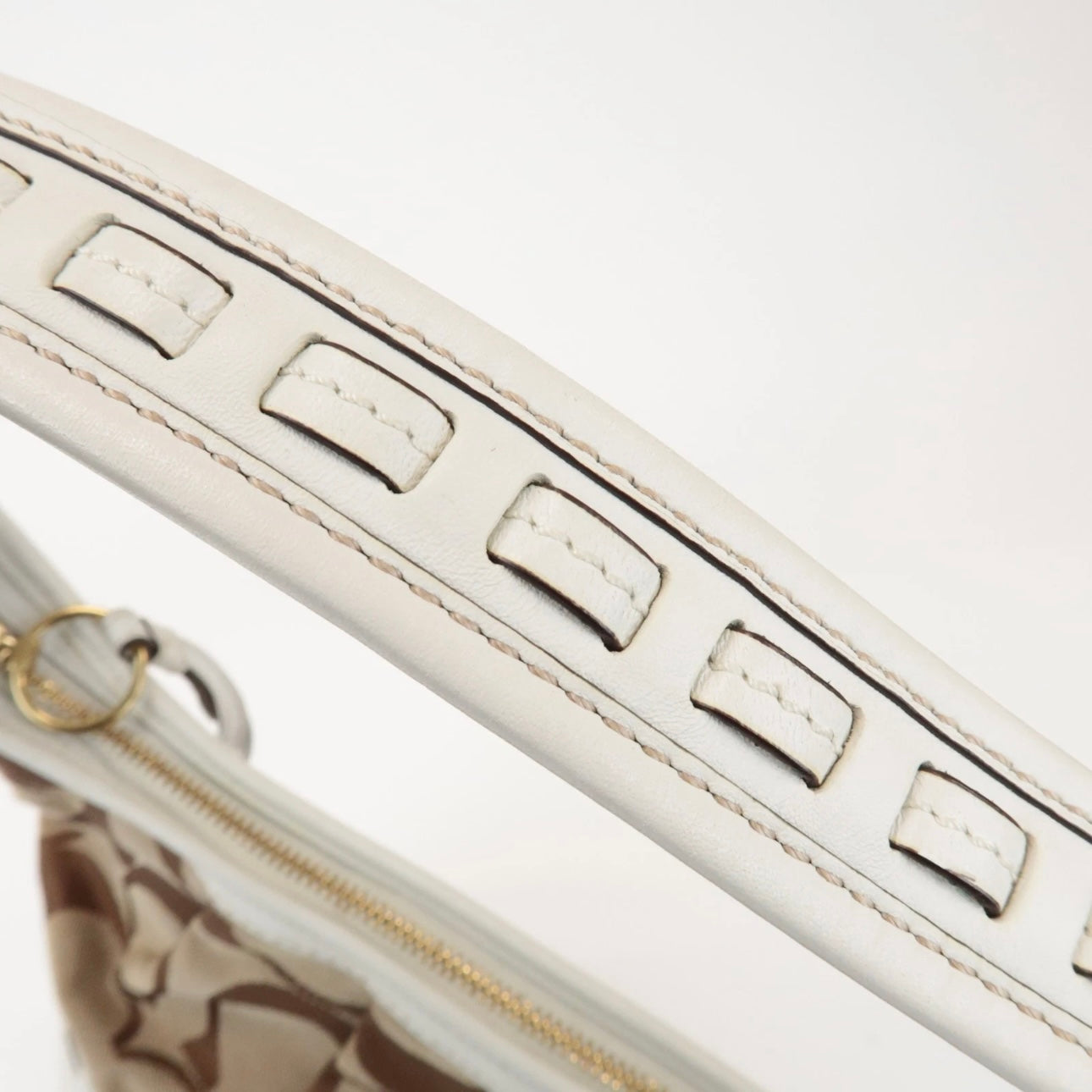 COACH Signature Canvas Leather Shoulder Bag