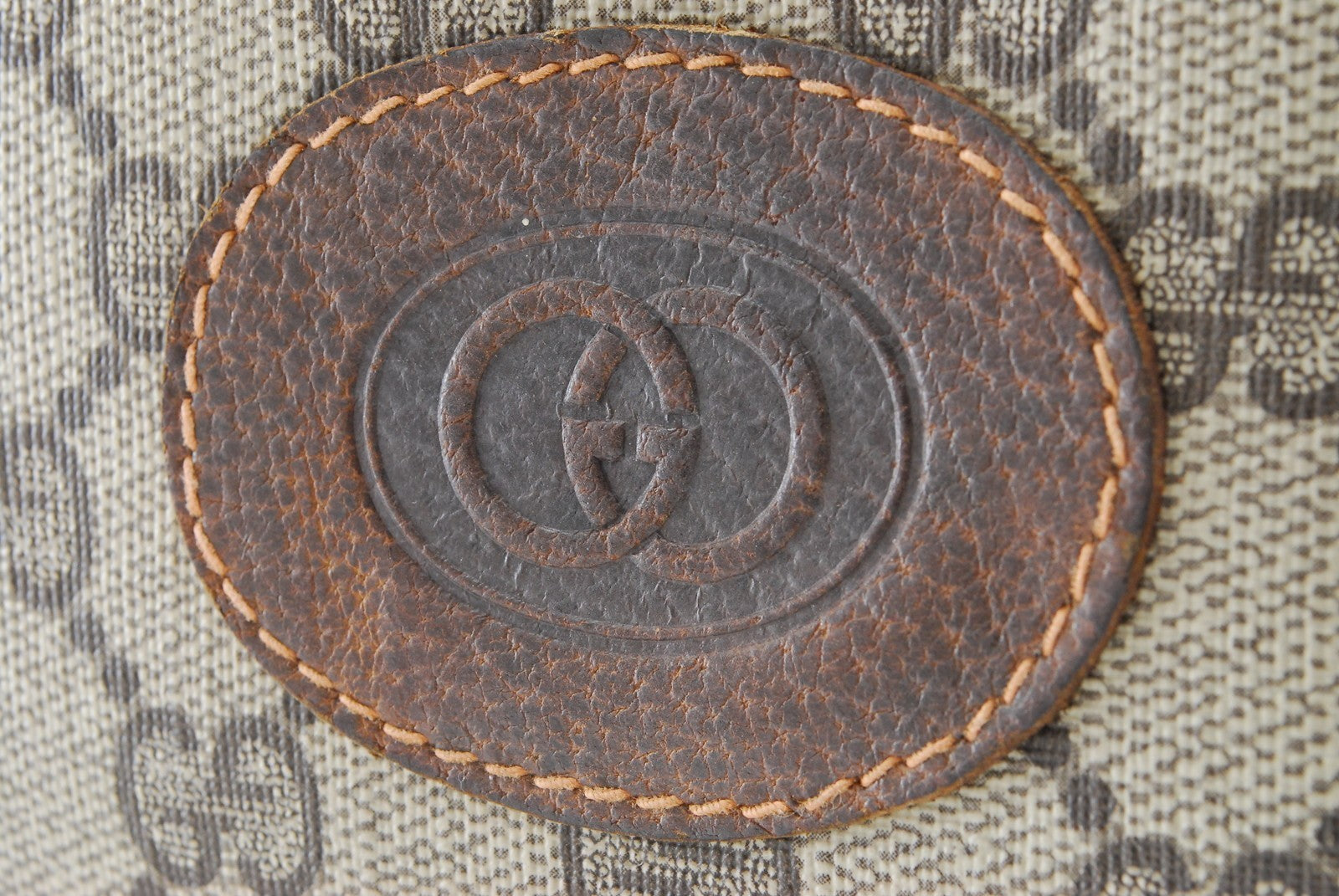 Gucci GG Supreme Clutch Bag - Brown, PVC Leather 