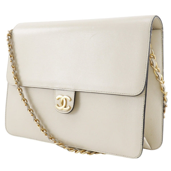 Chanel ChainShoulder Shoulder Bag - Off White, Calfskin