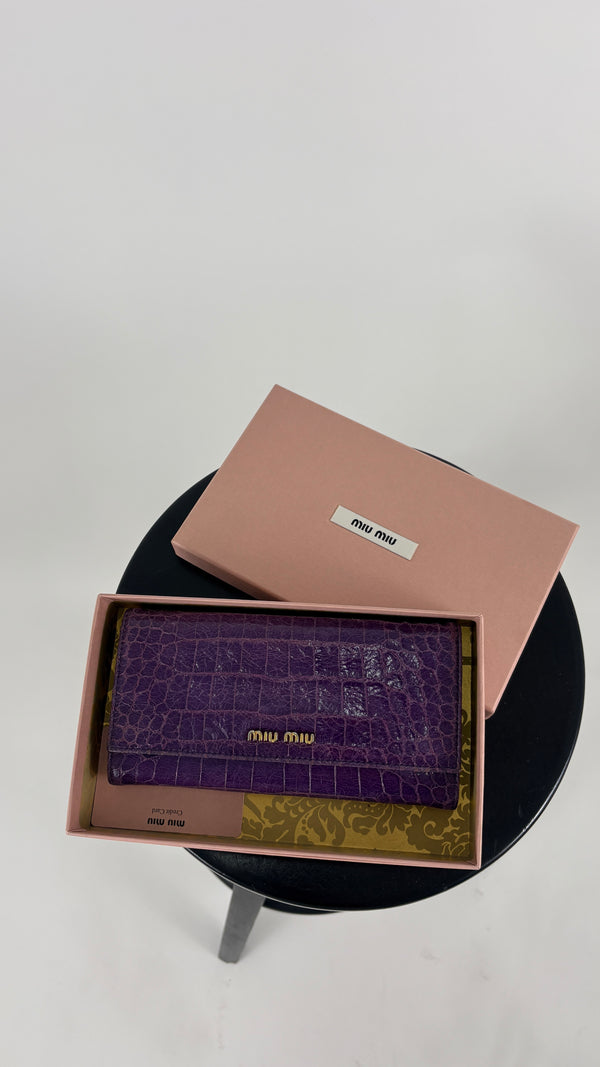 Miu Miu leather Purple Wallet