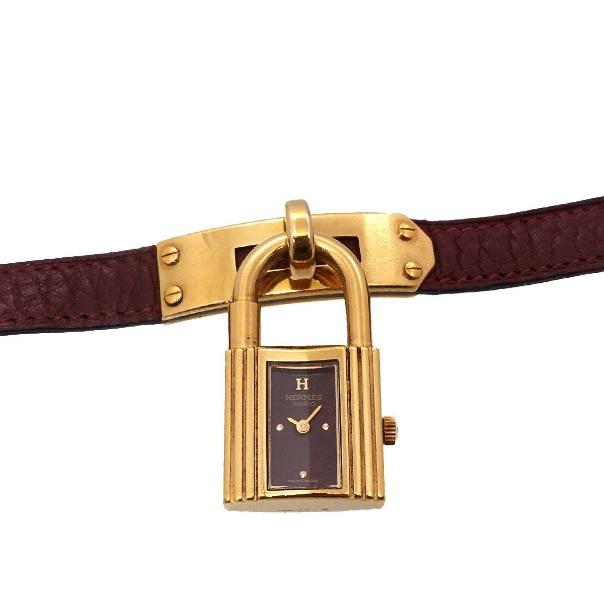Hermès Kelly Wristwatch - Bordeaux, Stainless Steel/Leather