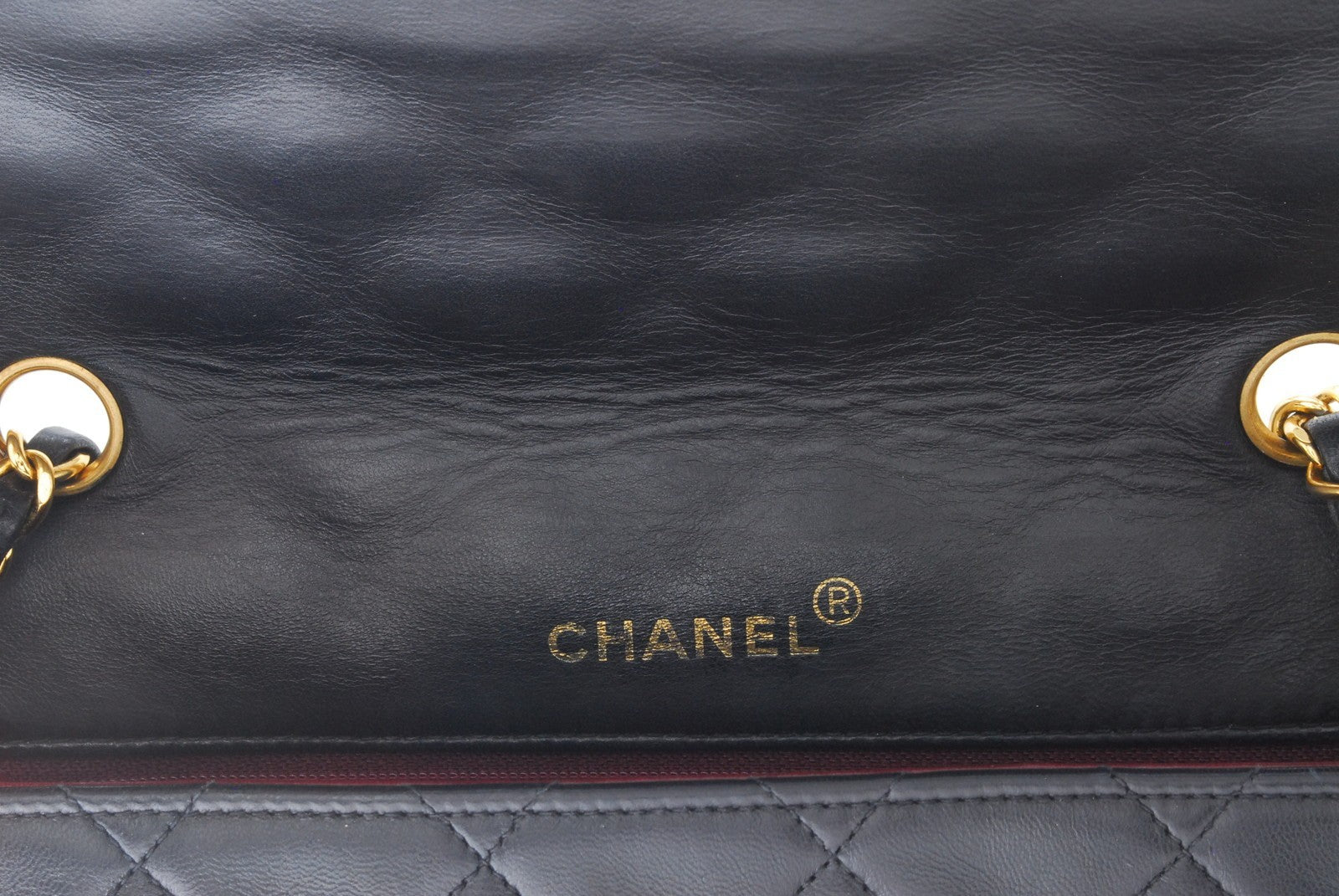 CHANEL Matelasse Chain Shoulder Bag - Dark Navy, Leather