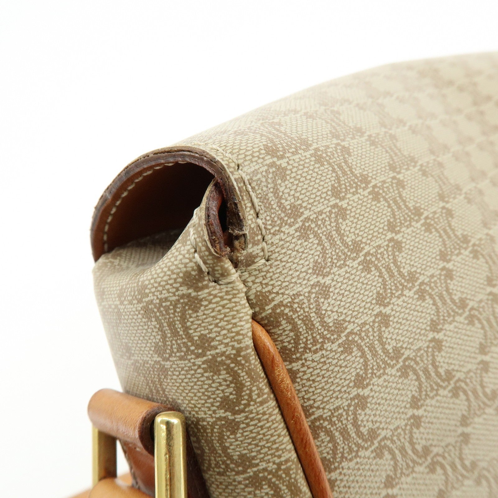 Celine Macadam Shoulder Bag - Beige, PVC Leather 
