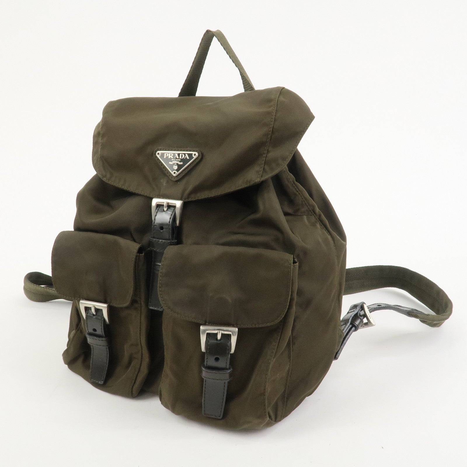 Prada Backpack - Khaki, Nylon and Leather