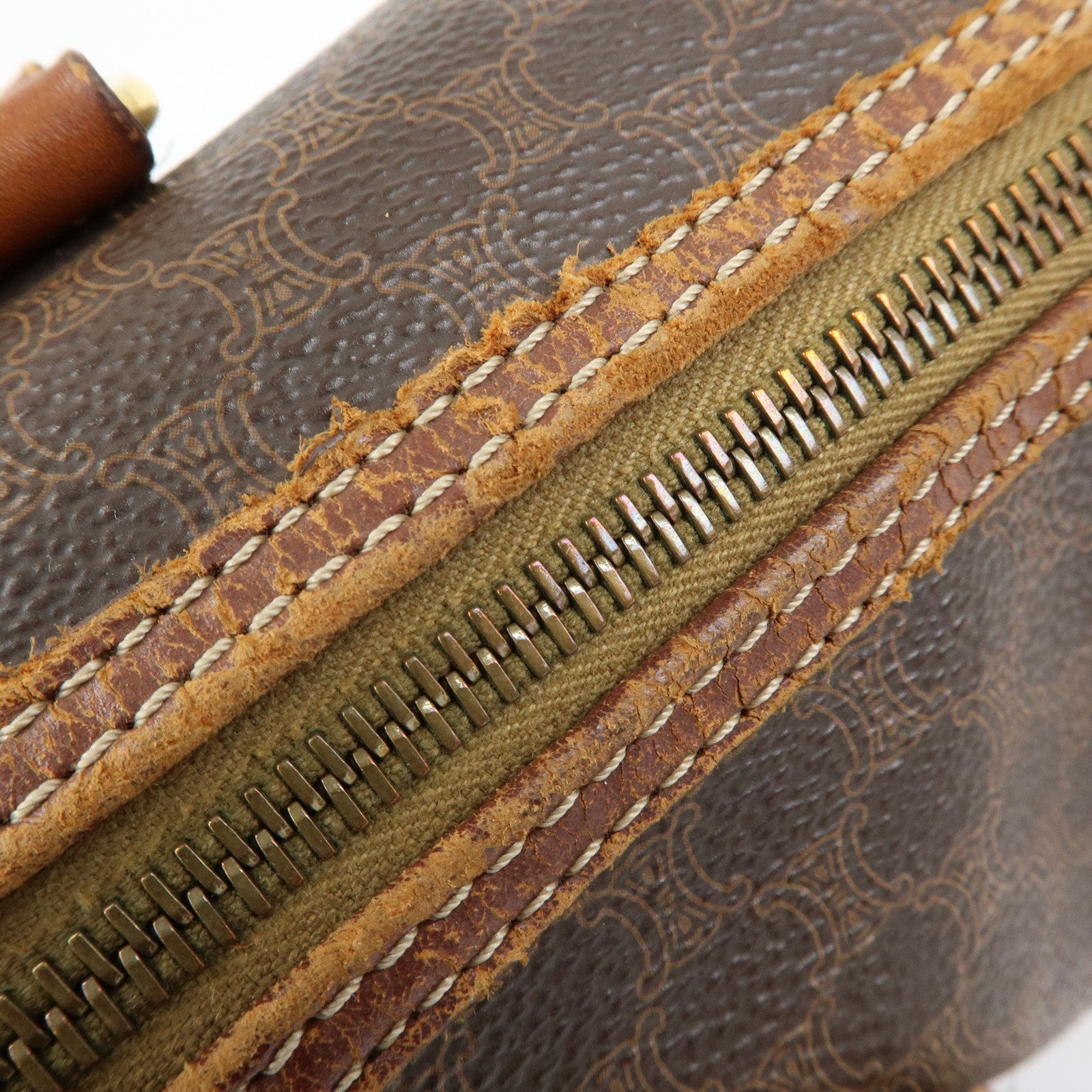 Celine Macadam Shoulder Bag - Brown, PVC Coated Canvas 