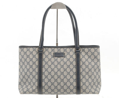 Gucci GG Supreme Tote Bag - Navy, PVC Leather