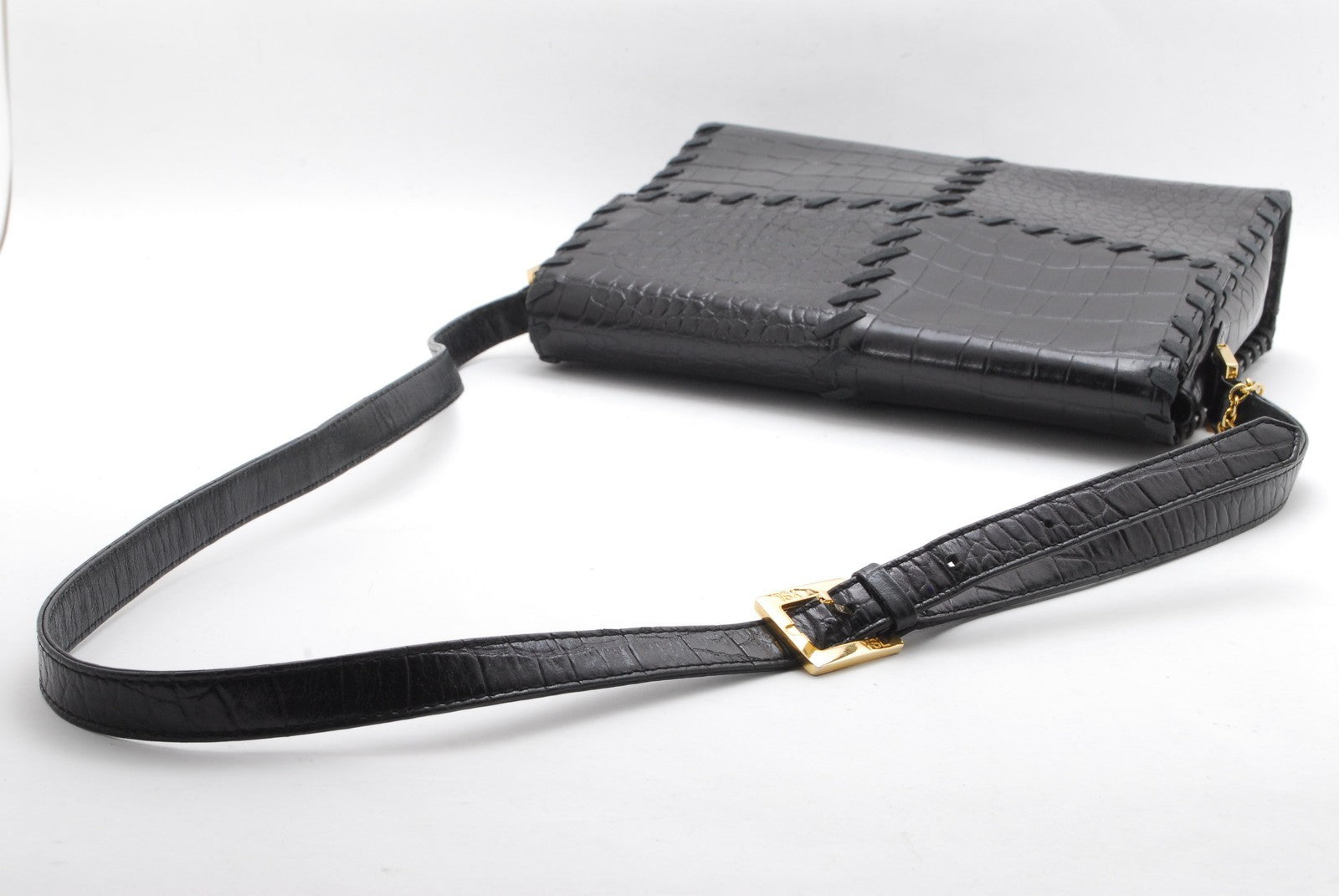 Saint Laurent YSL Shoulder Bag - Black, Leather 