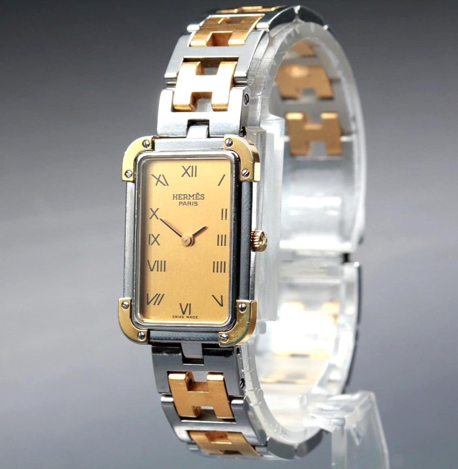 Hermès Croisiere CR1.240 Watch - Gold, Stainless Steel