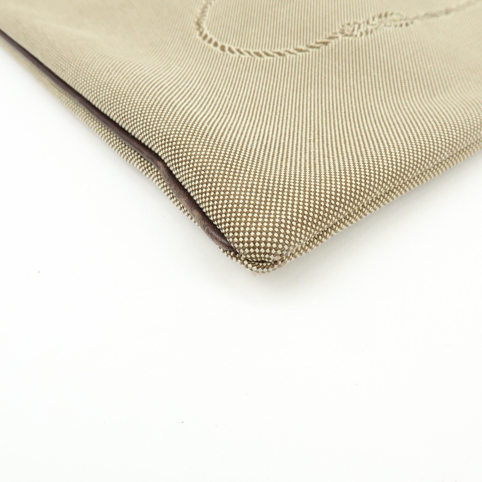 Prada Logo Jacquard Clutch Bag - Khaki, Jacquard Leather