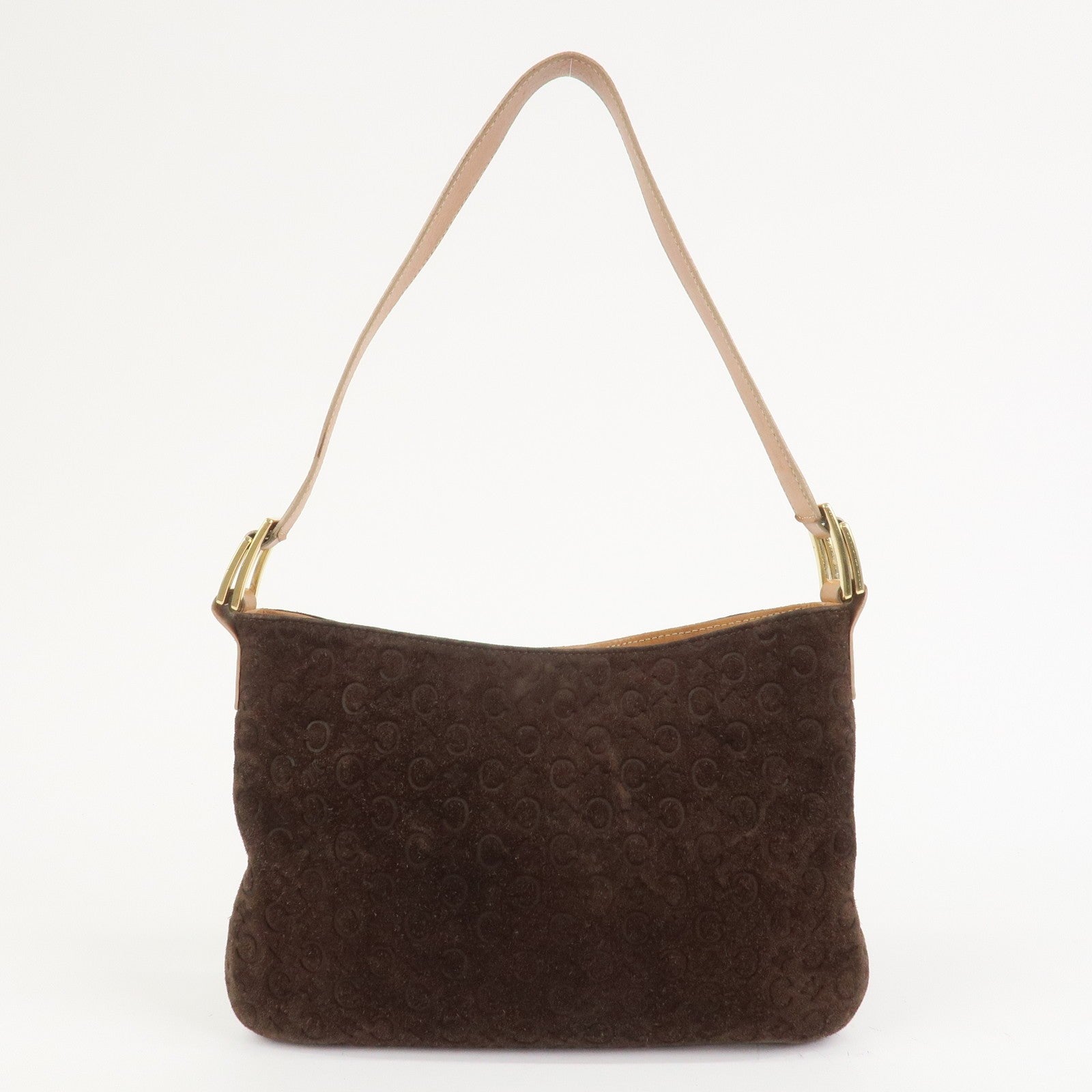 Celine C Macadam Shoulder Bag - Brown, Suede Leather