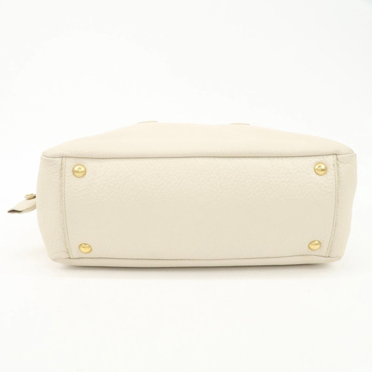 Prada Boston Hand Bag - Ivory, Leather
