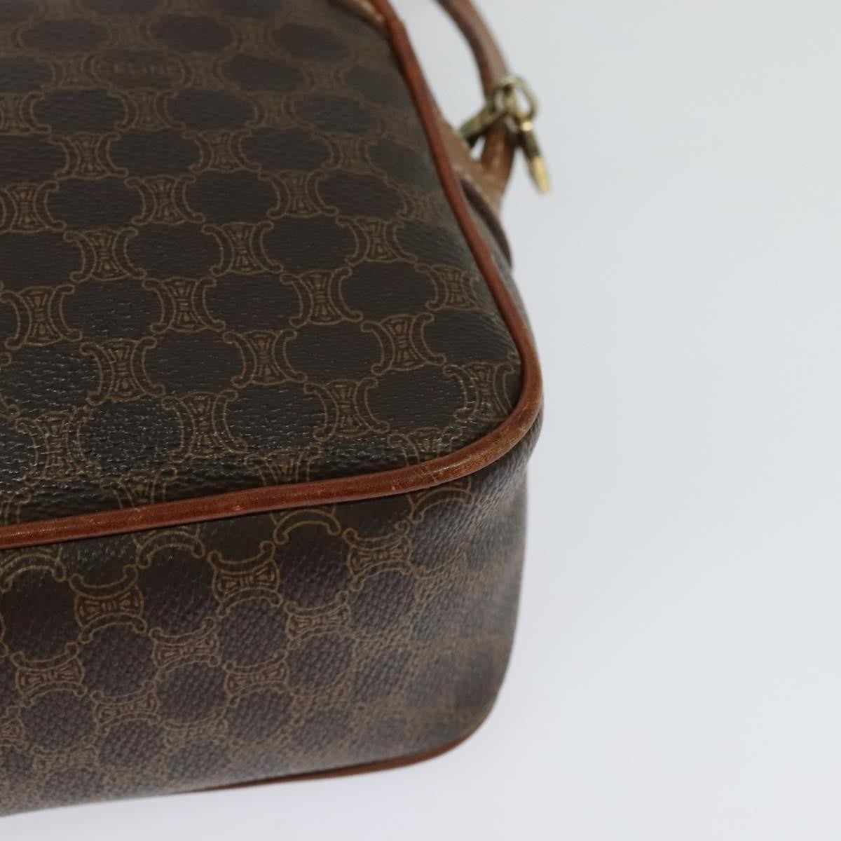 Celine Macadam Shoulder Bag - Brown/Gold, PVC Leather