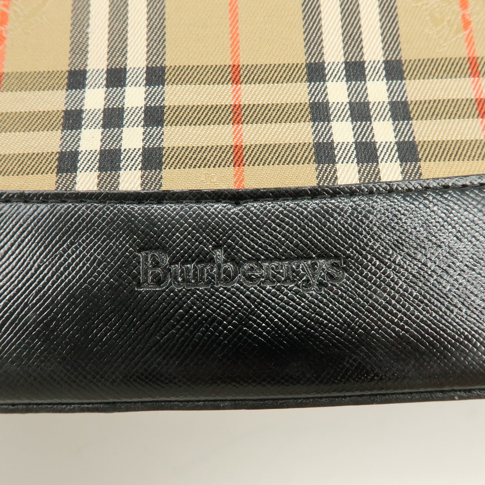 Burberry Nova Plaid Tote Bag - Brown, Black, Canvas, Leather 