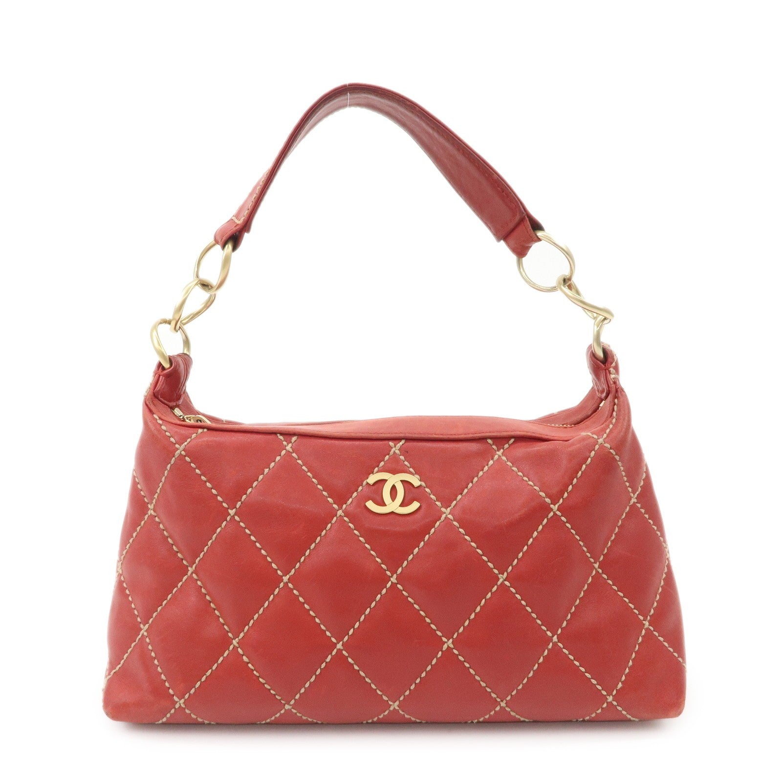 Chanel Mark Wild Handbag - Red, Leather