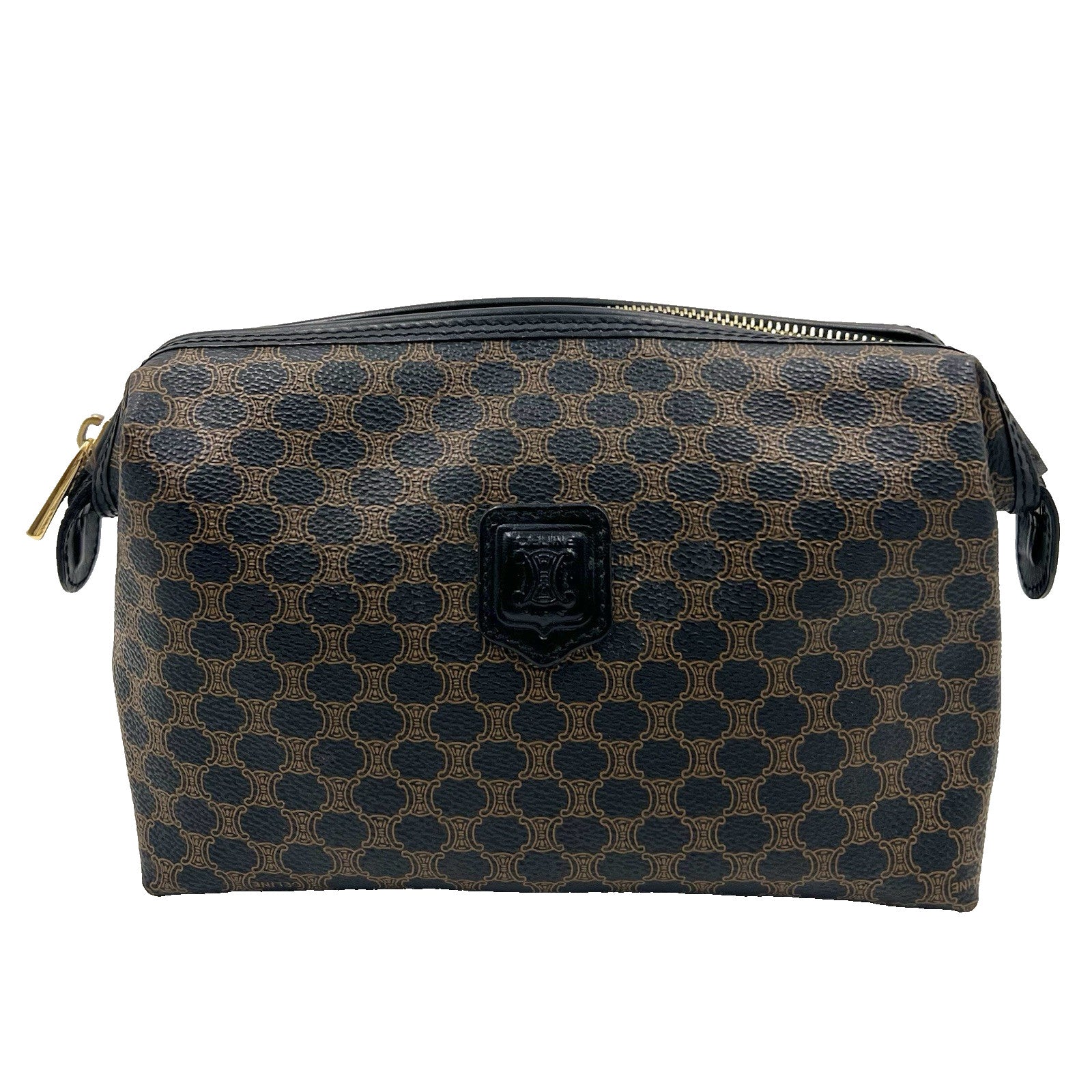 Celine Macadam Cosmetics Pouch - Black, PVC