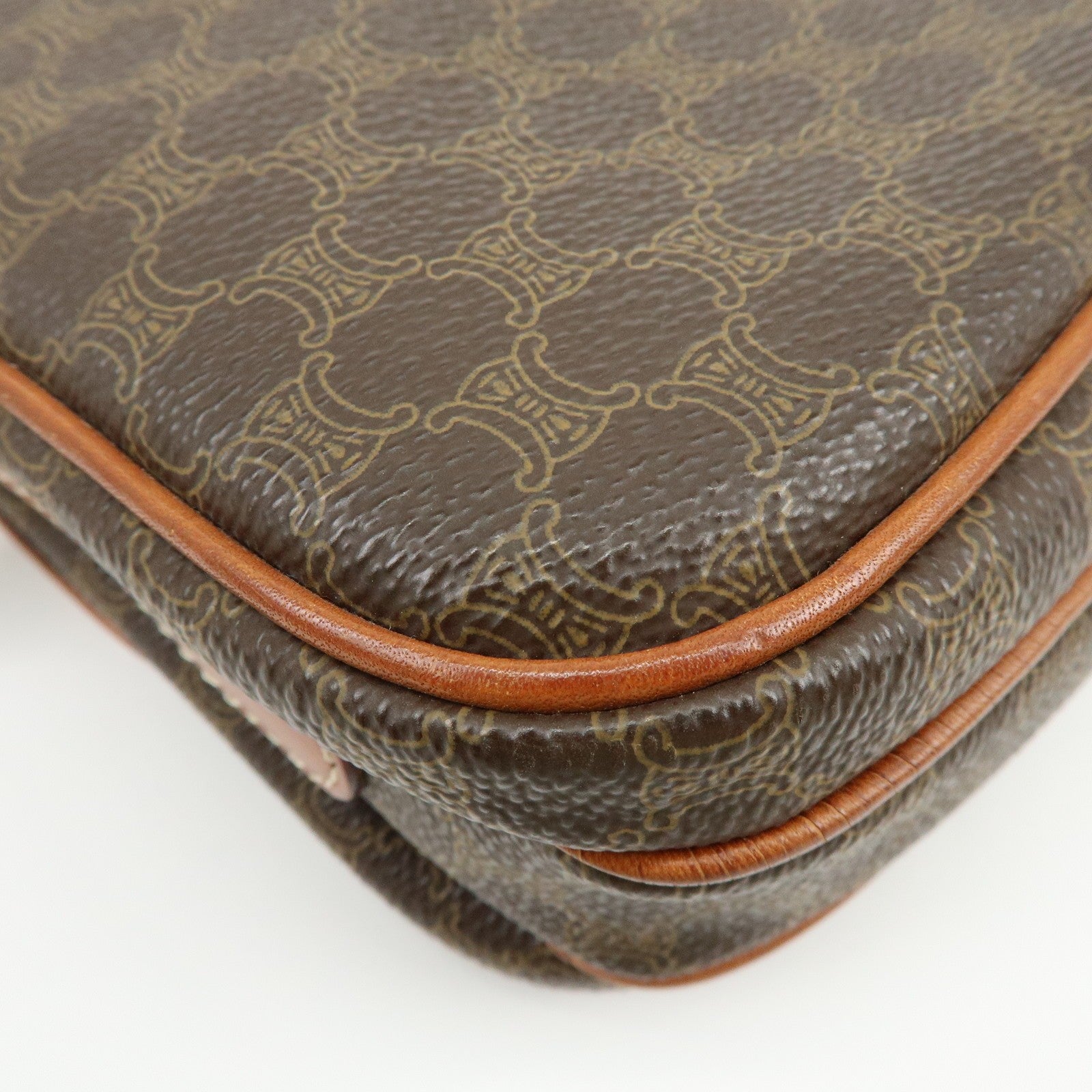 Celine Macadam Shoulder Crossbody Bag - Brown, PVC Coating Canvas, Leather