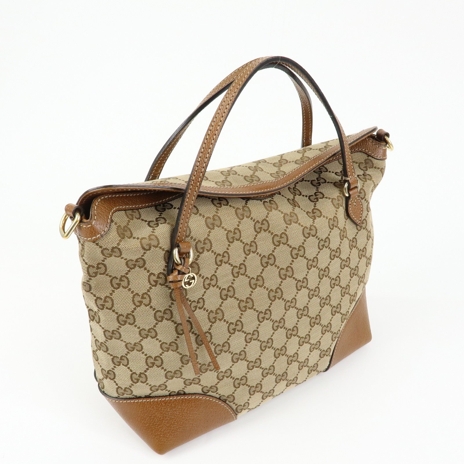 Gucci Hand Bag - Beige, Canvas Leather