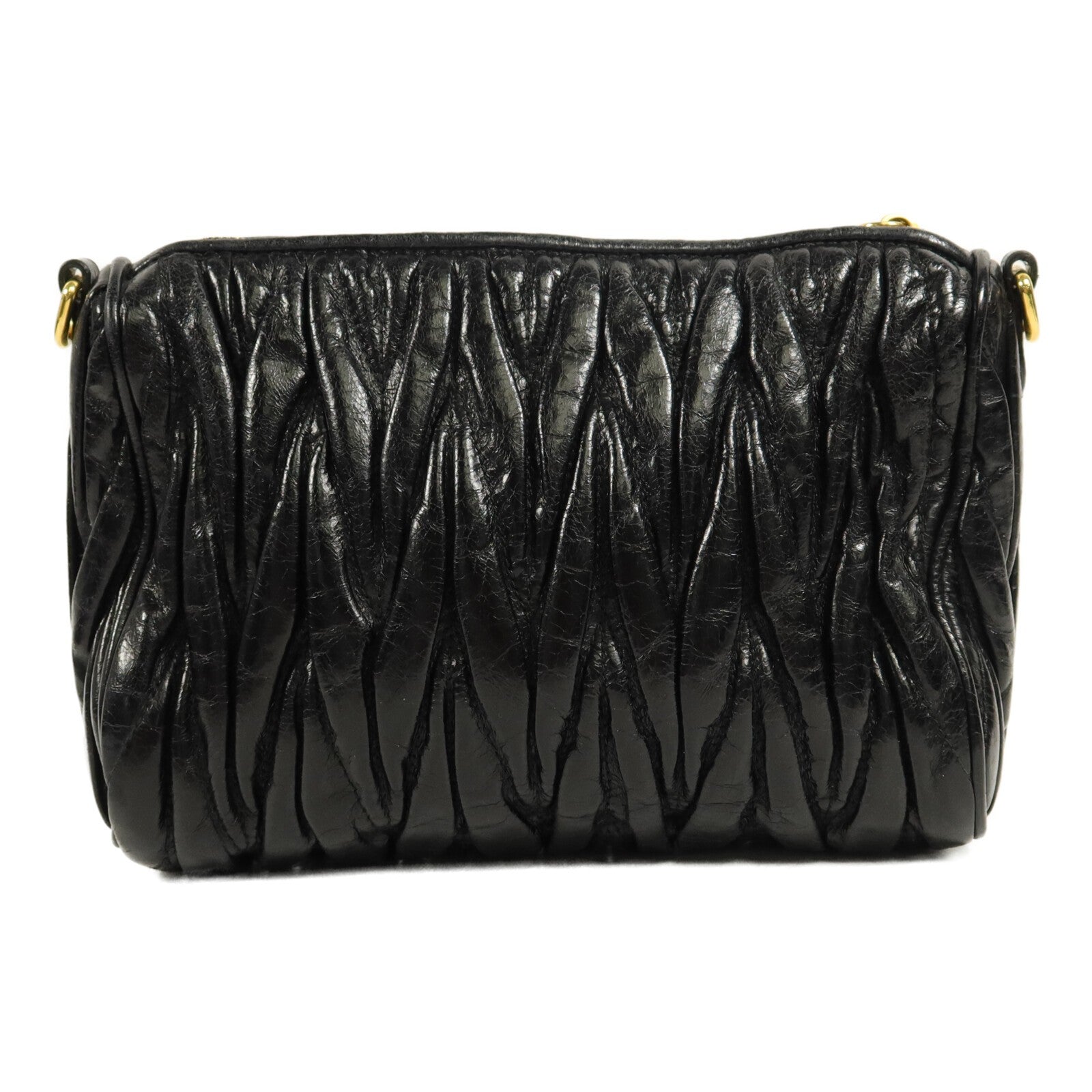 Miu Miu GHW Shoulder Bag - Black, Lambskin Leather