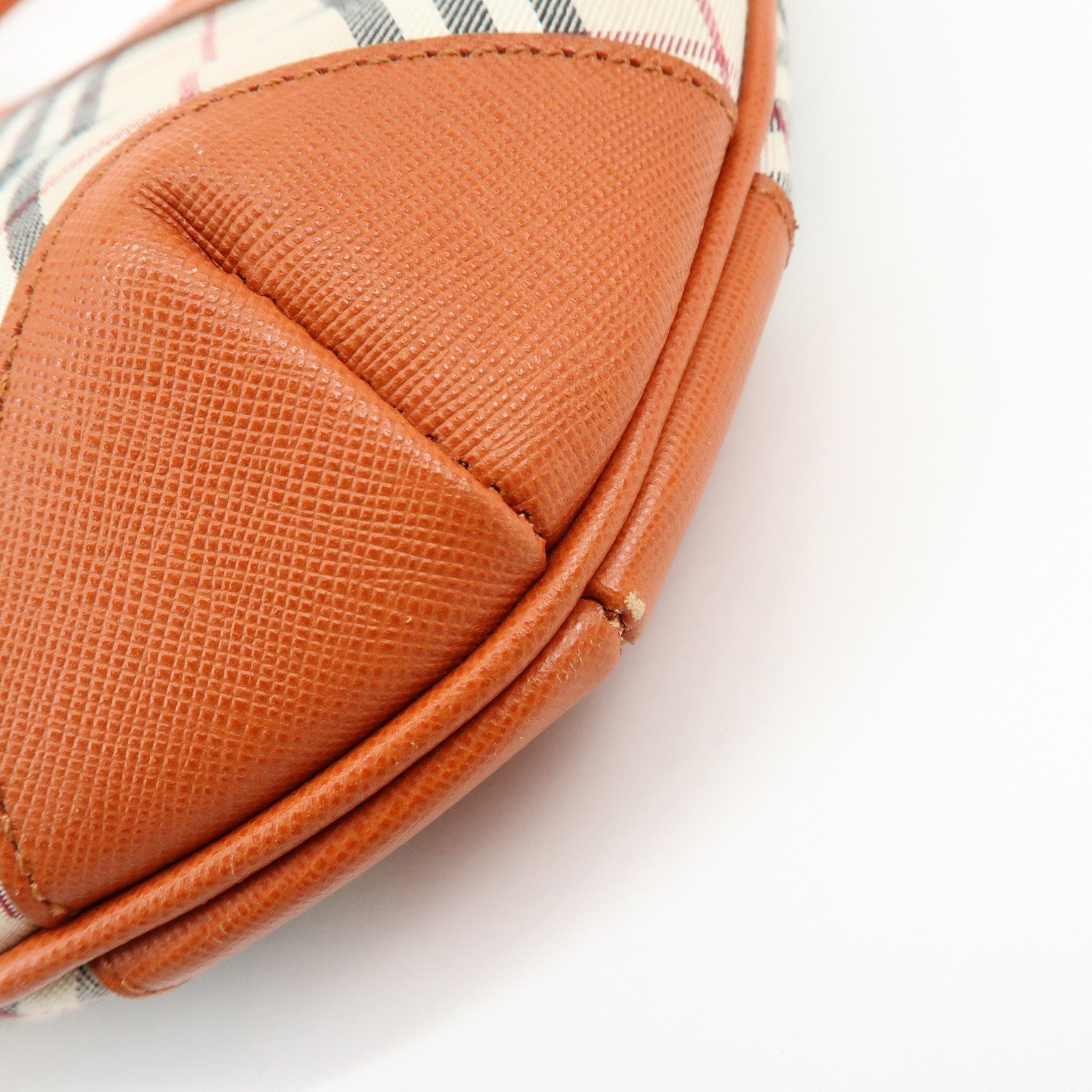 Burberry Nova Plaid Shoulder Bag - Beige, Canvas, Leather