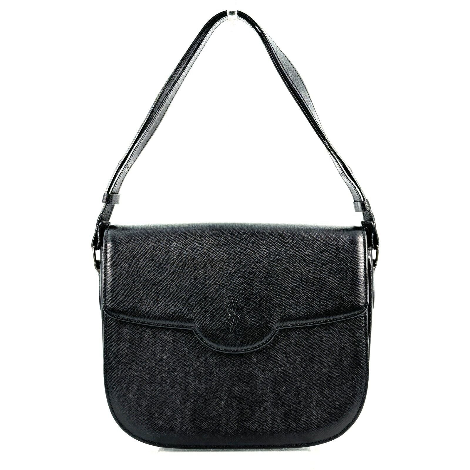 Saint Laurent Yves Shoulder Bag - Black, Leather 