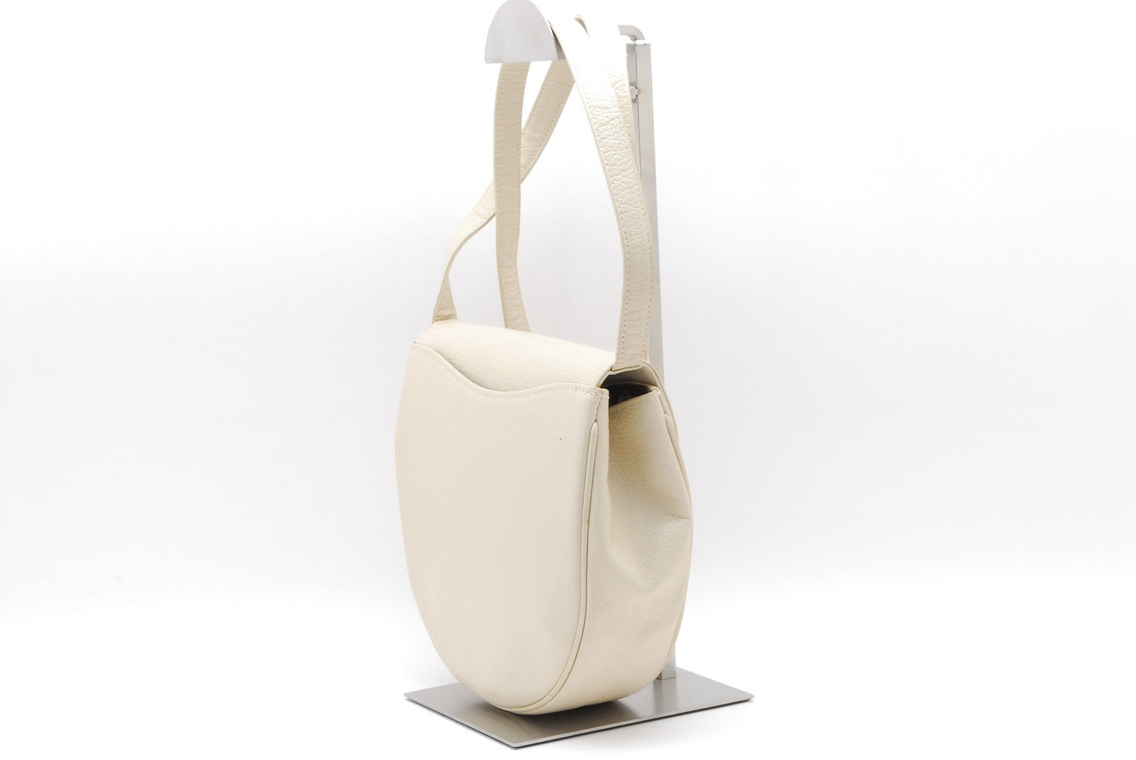 Saint Laurent Vintage Logo Shoulder Bag - White, Leather