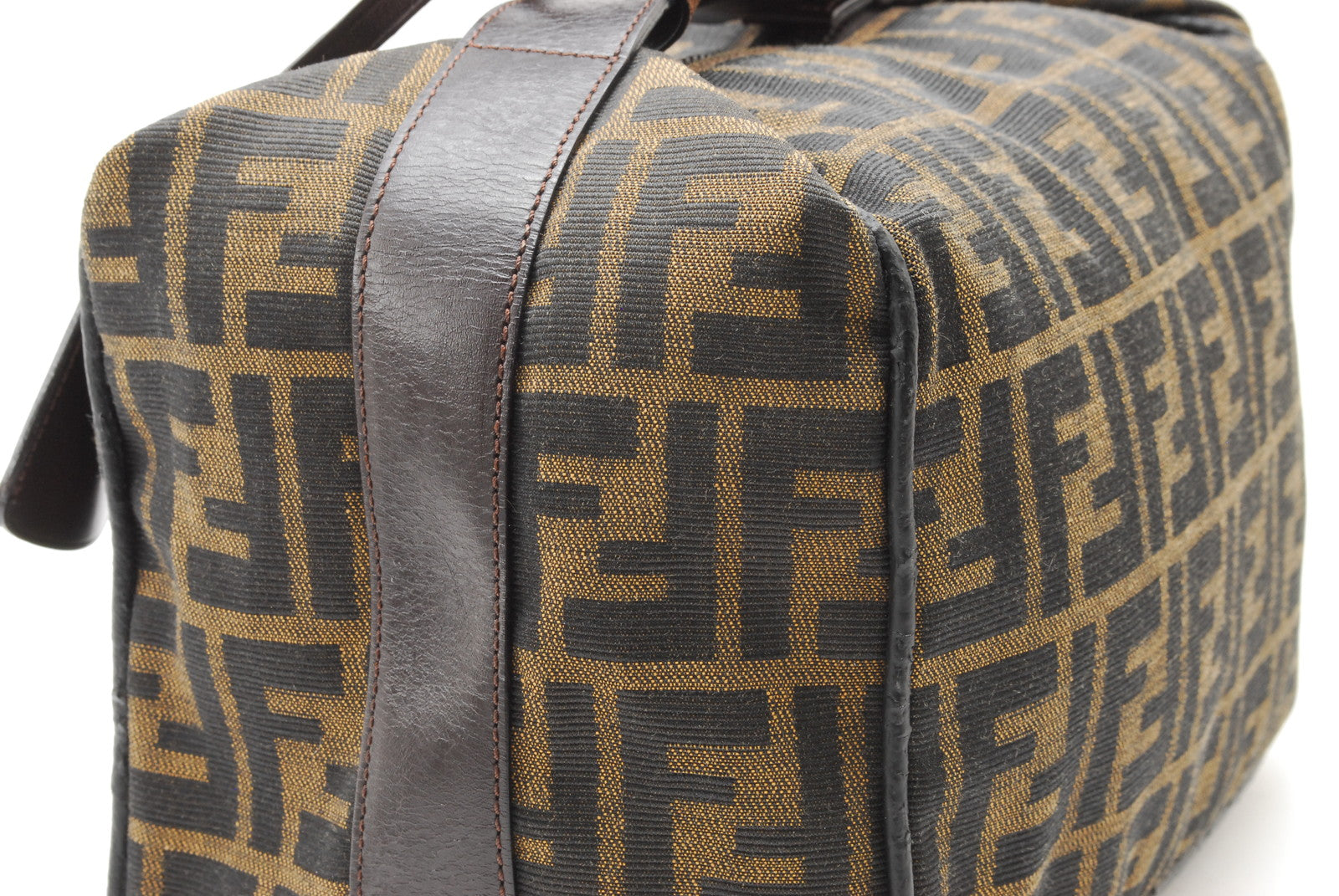 Fendi Zucca Vanity Bag Brown Vintage Handbag