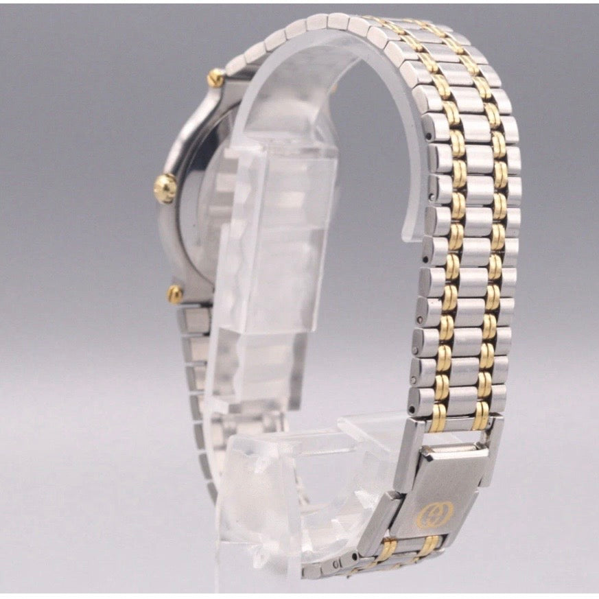 Vintage GUCCI 9000M Men's Quartz Watch Gold Dial Swiss Made