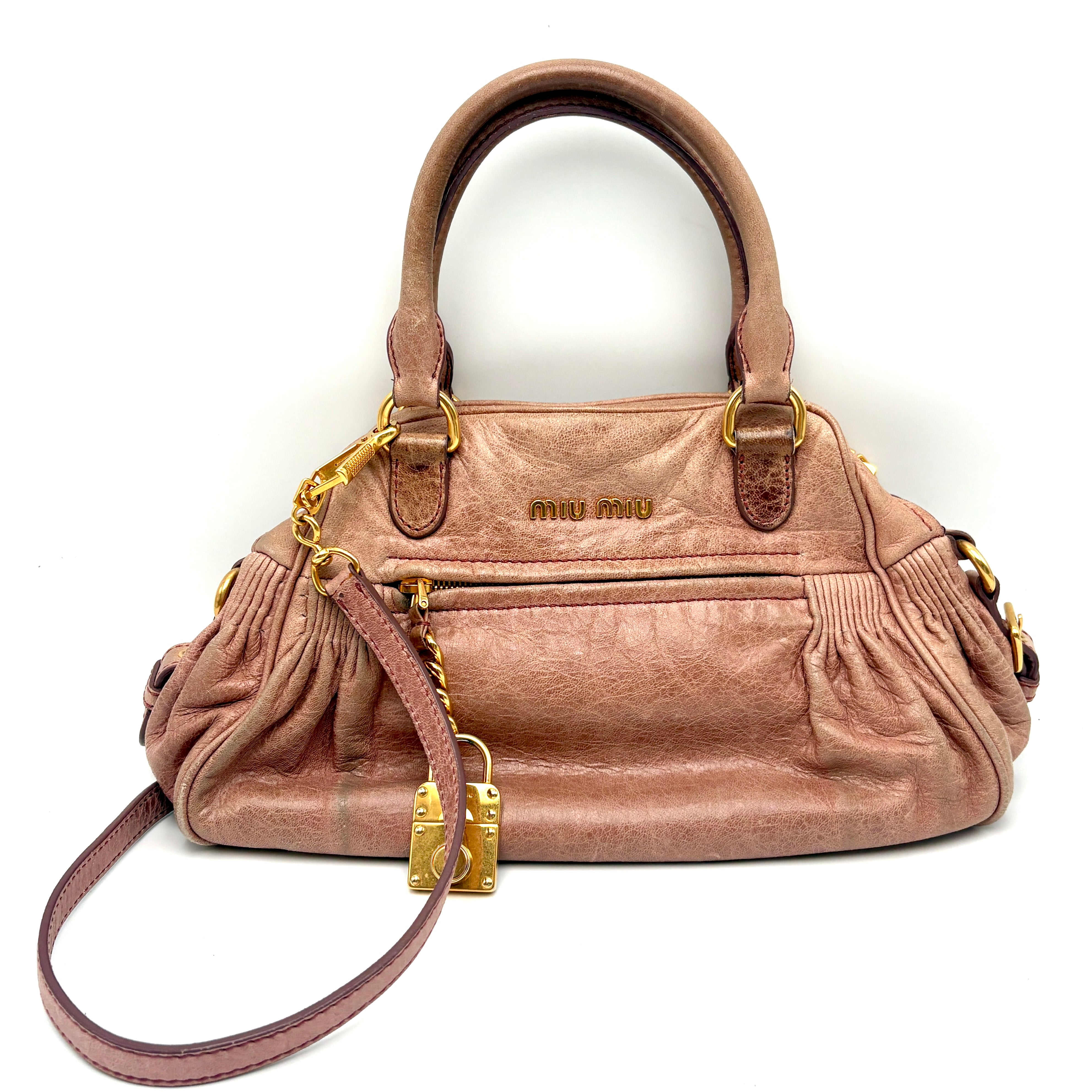 Miu Miu leather Pink Bag