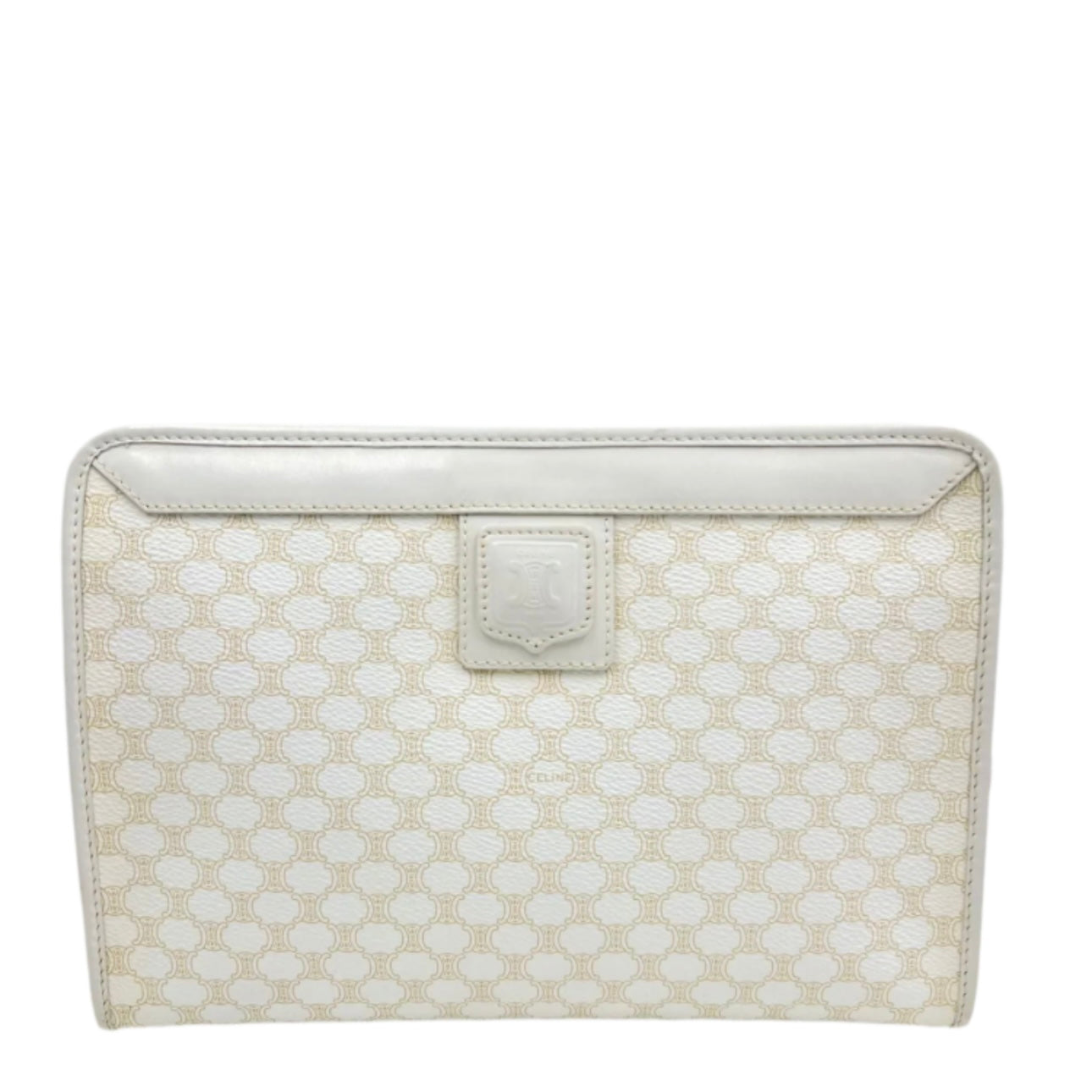 Celine macadam white clutch